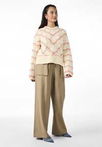 YAS YASLIMERA PULLOVER  - Džemper - birch/vibrant orange/strawberry moon