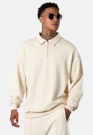 HALFZIP - Polo shirt - beige