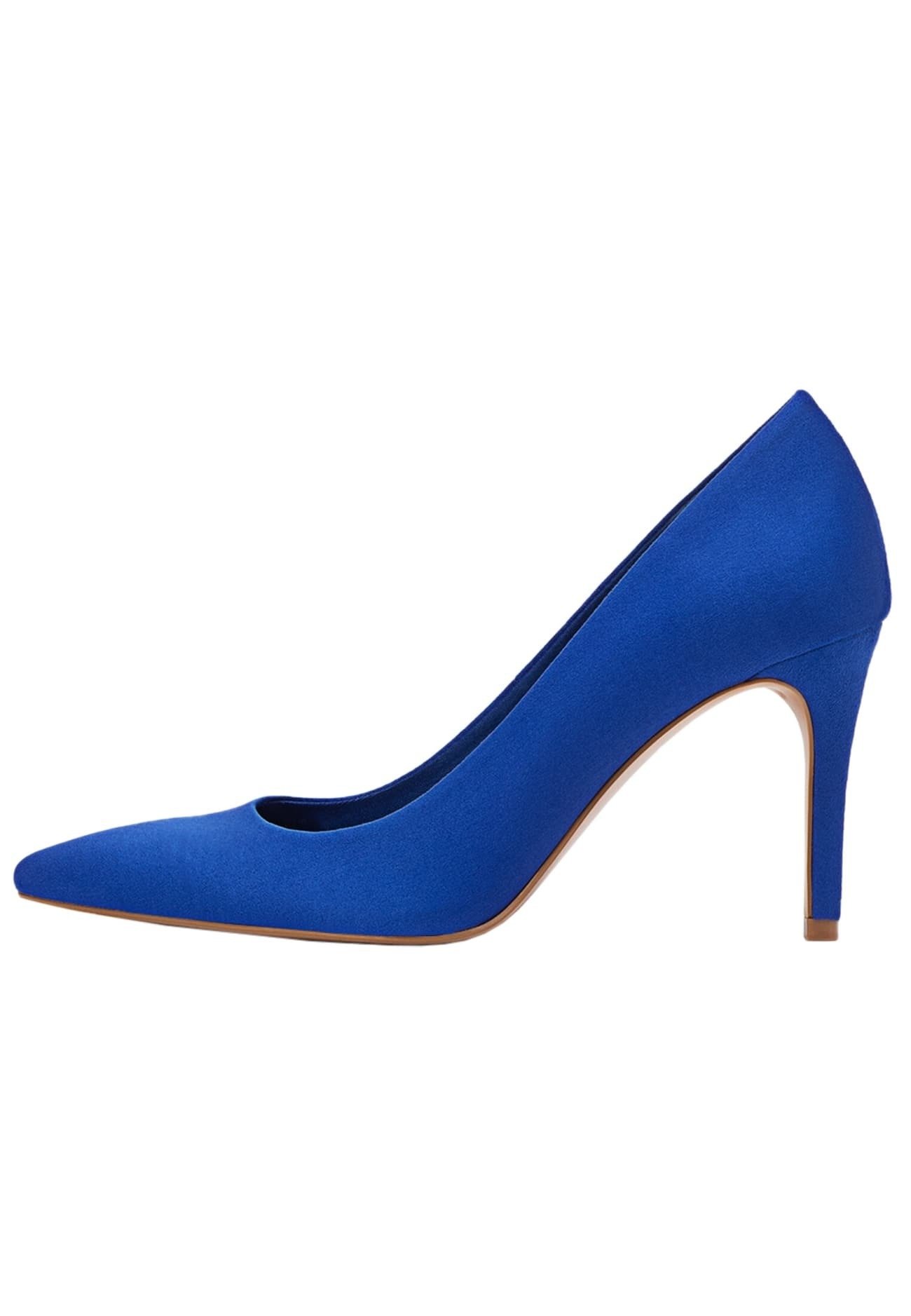 blue peep toe heels