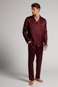 IUMAN Intimissimi Uomo PIPING - Pyžamo - rot  i  dark cherry red