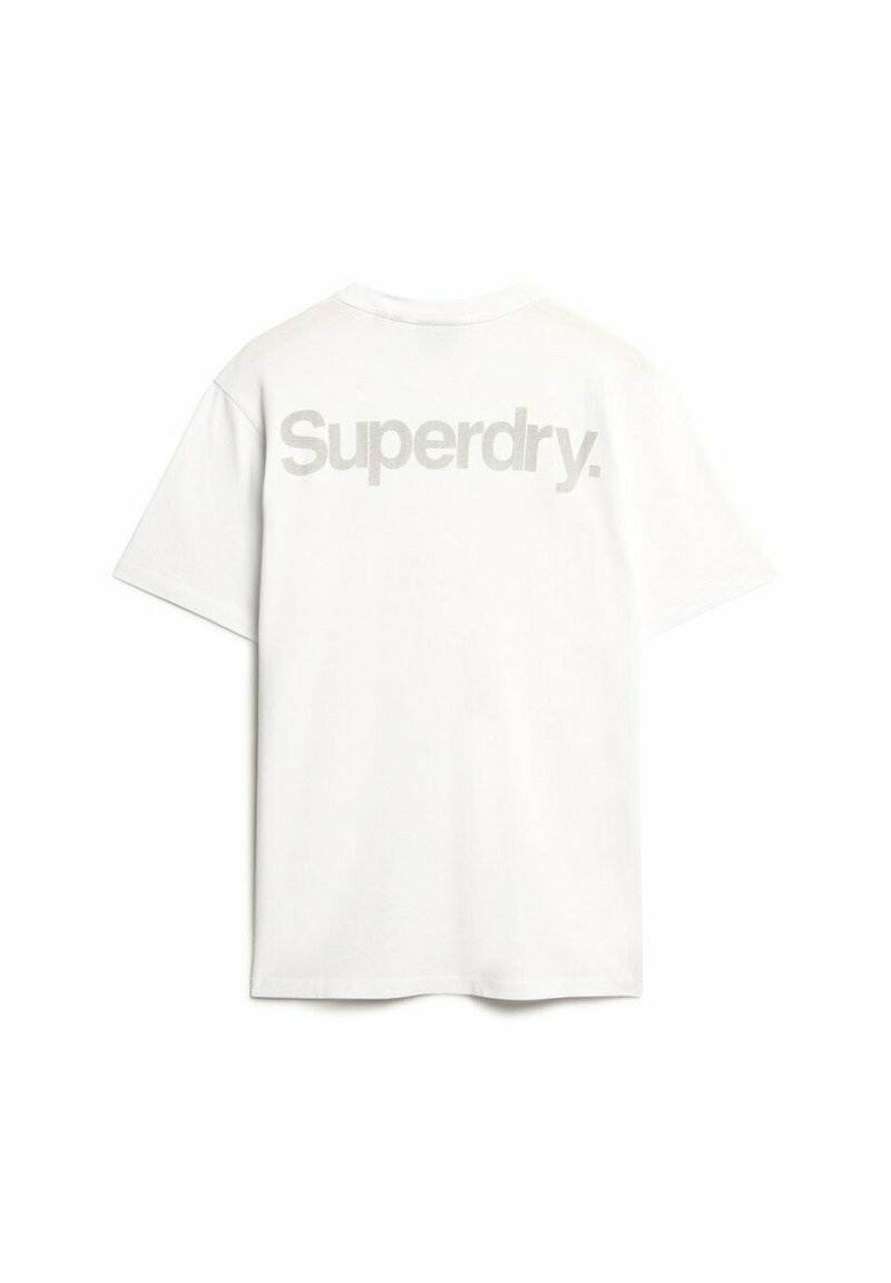 T-shirt Superdry Homme – Manches Courtes – Blanc – Ticket Type Infill – Neuf Avec étiquettes