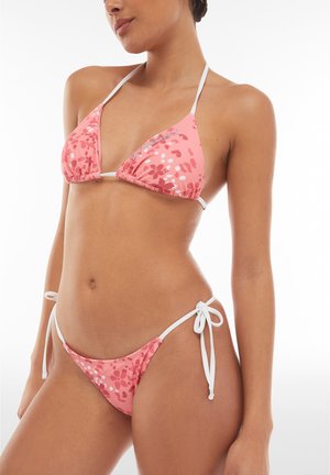A TRIANGOLO STAMPA FLOREALE ALL OVER - Bikini top - rosso corallo