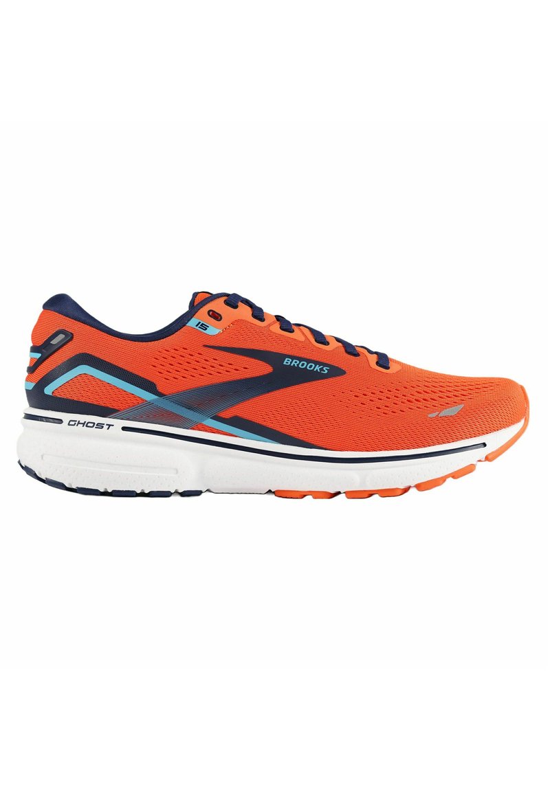 Brooks GHOST 15 Laufschuh Neutral flame navy blue/orange Zalando.de