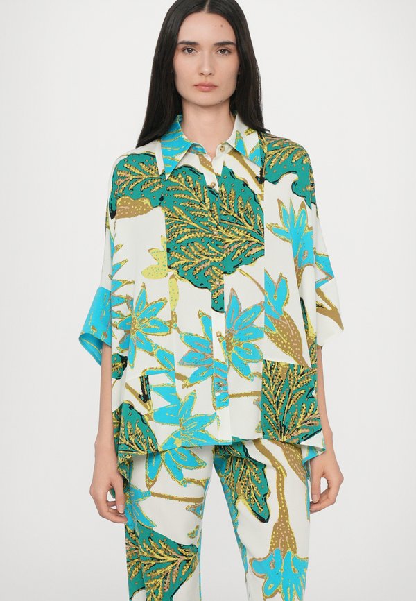 SHORT SLEEVE  - Button-down blouse - marlene ivory2