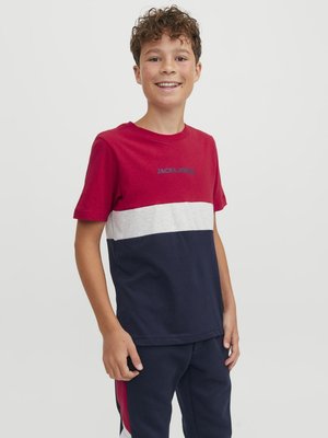 JACK&JONES JUNIOR Jjchill Shape Tee SS Crew Neck - T-Shirt Garçon 100% Coton