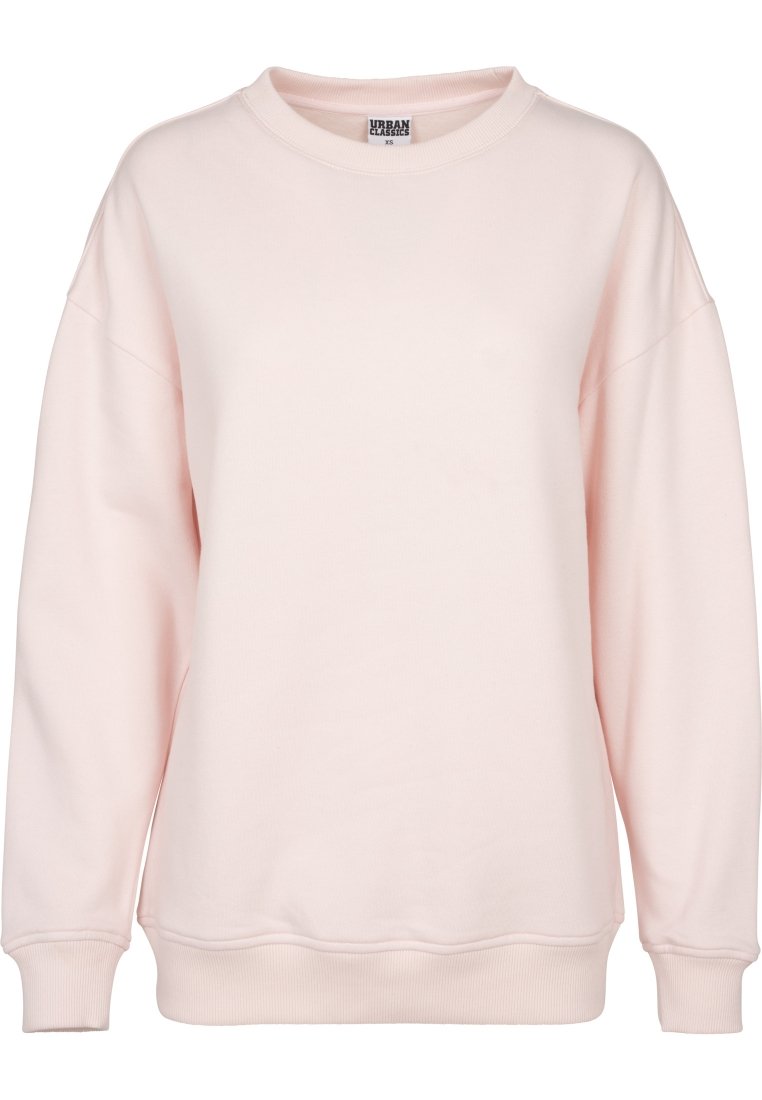 Urban Classics LADIES OVERSIZE CREWNECK Sweater pink Urban Classics Ladies oversized crew sweater sweater cream