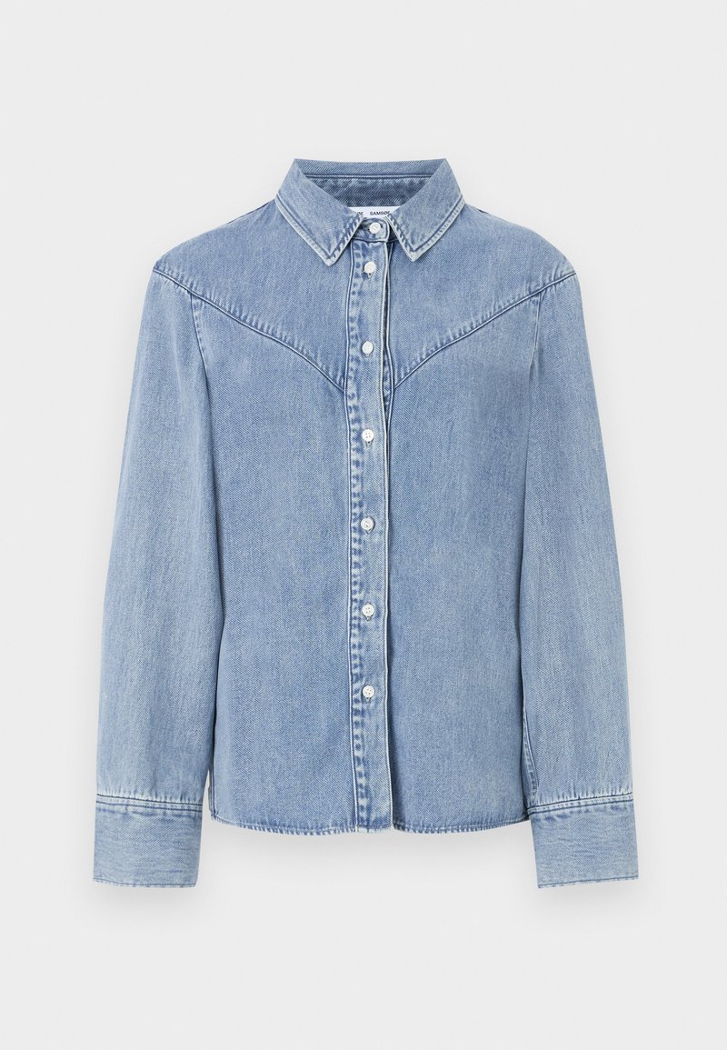 Samsøe Samsøe Overhemdblouse blauw denim/bluedenim