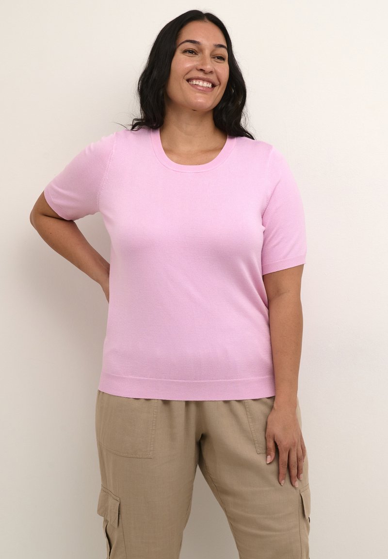 Kaffe Curve KCLIZZY - T-Shirt basic - pink mist