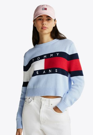 CENTER FLAG EXT - Strickpullover - light blue