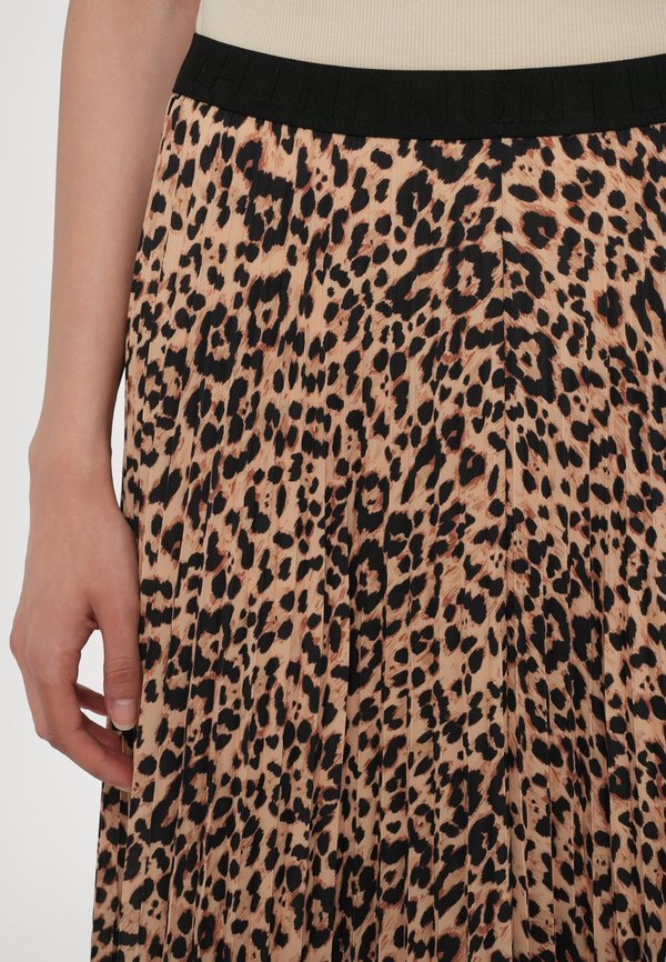 TAULLA - Pleated skirt - camel3