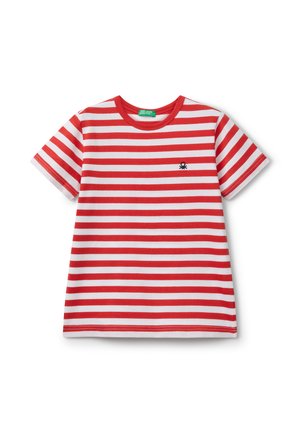 T-Shirt print - red, off-white