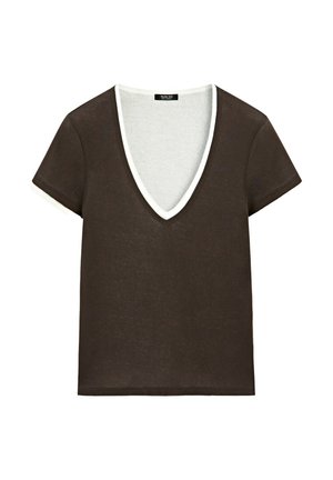 Massimo Dutti, T-Shirt basic - dark brown