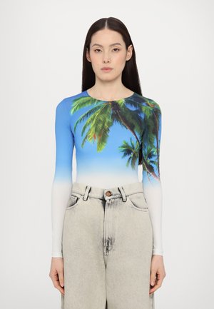 BODY - Top s dlhým rukávom - blue/white/green