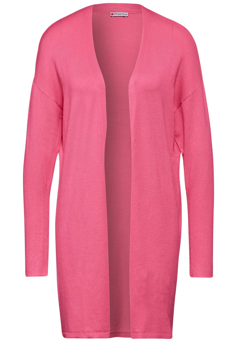 Rosa Strickjacke Pink Lang Street One Strickjacke Pink/rosa Meliert