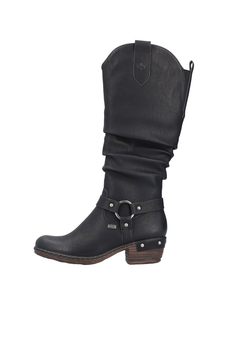 Rieker Bottes de cowboy / motard - nachtschwarz
