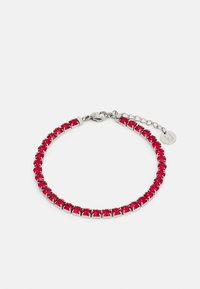 TENNIS BRACELET ESSENTIAL - Armband - silver-coloured/red