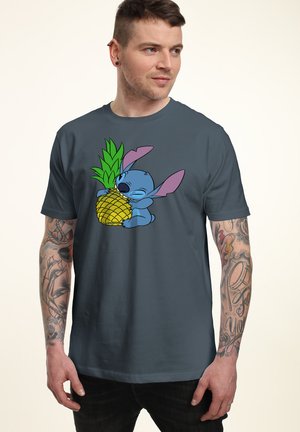LILO & STITCH STITCH PINEAPPLE CHOMP - T-Shirt print - light charcoal