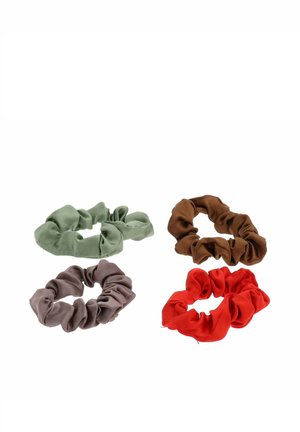 4 PACK ELASTICO DI SCRUNCHIES - Haar-Styling-Accessoires - verde