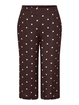 ONLY Carmakoma, CULOTTE TROUSERS CARCARRIE CROPPED FIT CULOTTE TROUSERS - Šortky - coffee bean