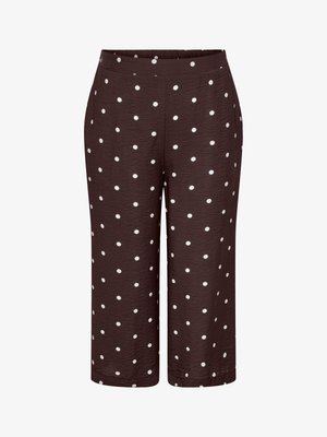 ONLY Carmakoma, CULOTTE TROUSERS CARCARRIE CROPPED FIT CULOTTE TROUSERS - Rövidnadrágok - coffee bean