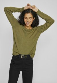 VILA VIRIL O-NECK NOOS - Stickad tröja - capulet olive