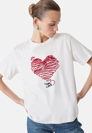 Koton, CREW NECK - T-Shirt print - white