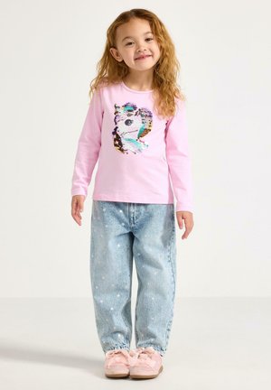 Lindex, LINDEX LONG-SLEEVED TOP WITH REVERSIBLE SEQUINS LINDEX - Langærmet T-shirt - light pink