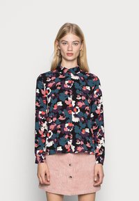 JDY - BROOKE - Button-down blouse - black/multicolor Thumbnail Image 1