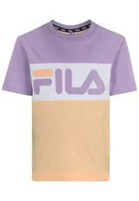 Fila - BALIMO BLOCKED TEE - Camiseta estampada - peach quartz viola bright white Imagen en miniatura 1