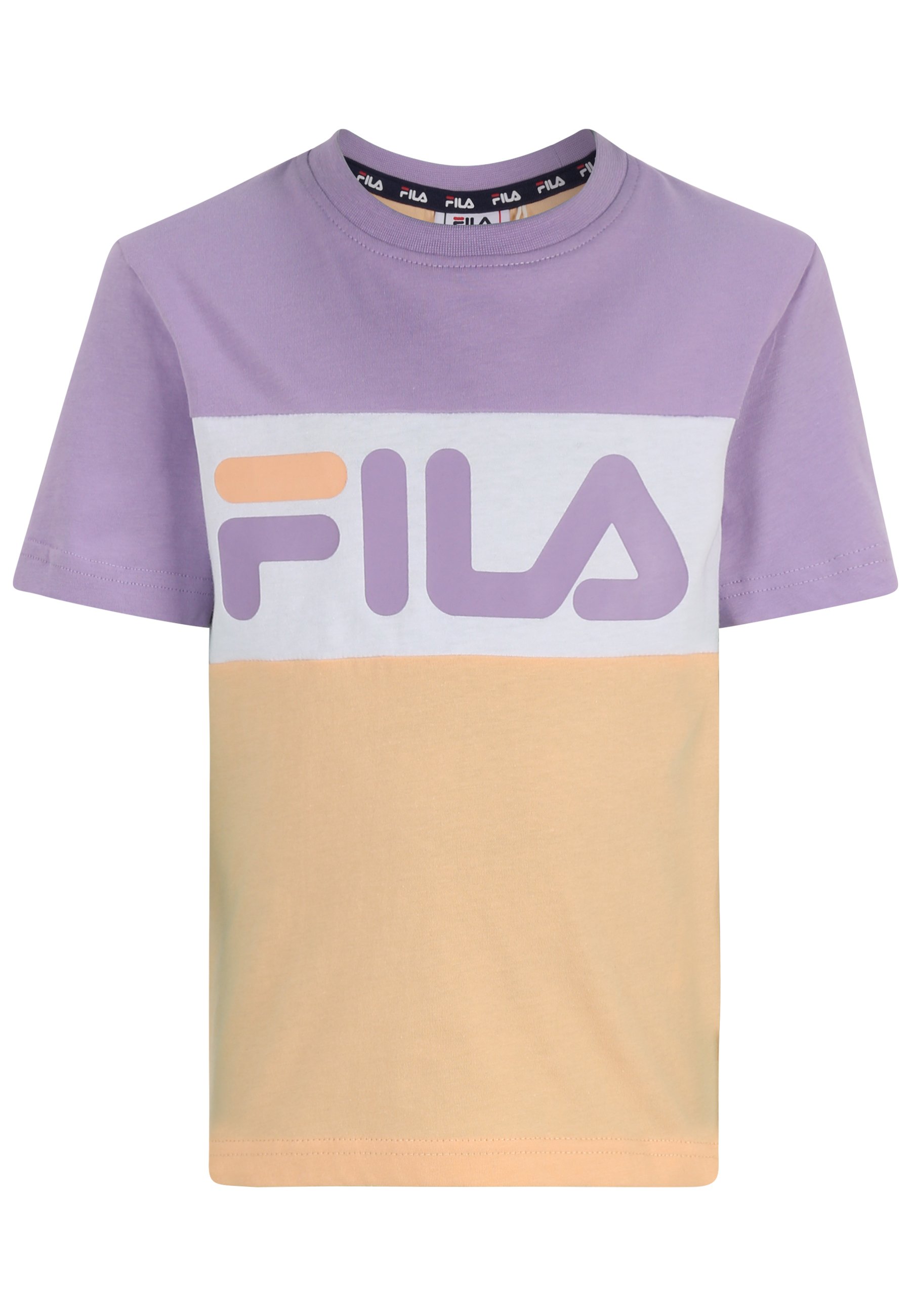 Fila BALIMO BLOCKED TEE T-Shirt print peach quartz viola