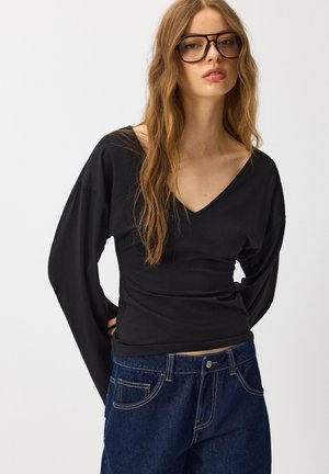 House, LANGARM-T-SHIRT - Top s dlhým rukávom - black
