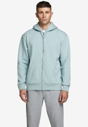 JJESOFT ZIP HOOD - Sweat à capuche zippé - blue