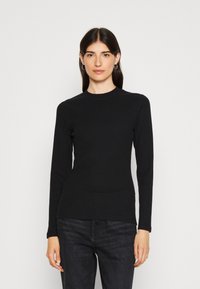 Marc O'Polo DENIM - LONGSLEEVE CREWNECK - Pitkähihainen paita - black Pienoiskuva 1