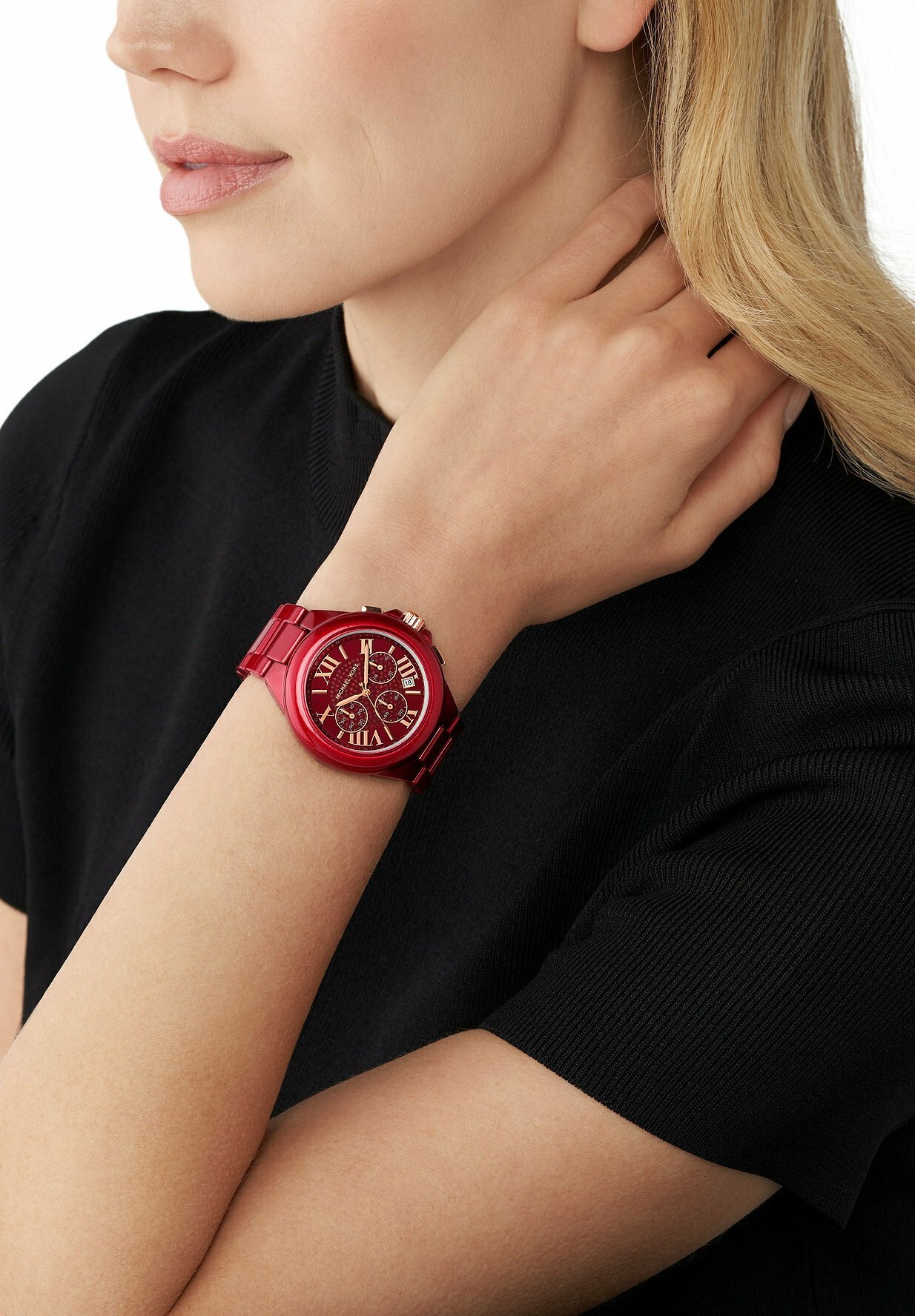 Michael Kors CAMILLE Chronograph watch red Zalando