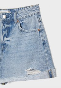 Stradivarius Shorts vaqueros - light-blue denim