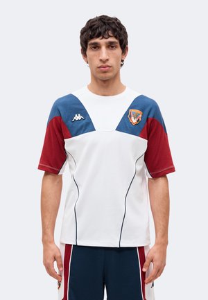Kappa, GENOA T-SHIRT - Клубно облекло - white/red dark dahlia/blue majolica