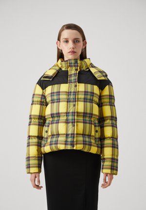 LADIES 2 TONE PUFFER JACKET - Winter jacket - bright yellow/black