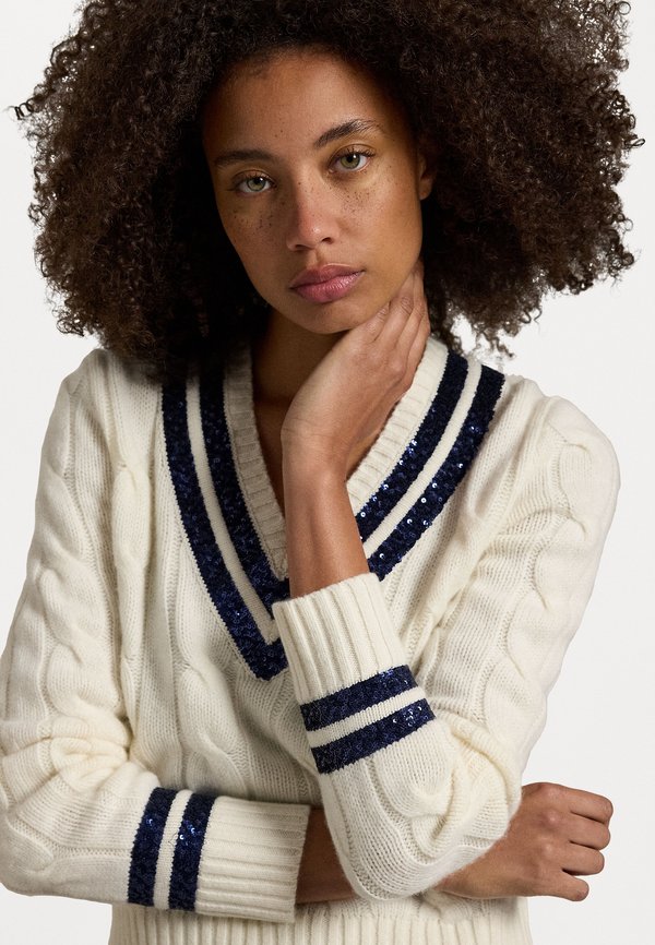 CABLE WOOL-CASHMERE CRICKET SWEATER - Jumper3