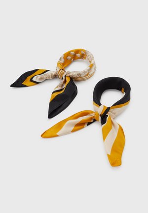 2 PACK - Foulard - mustard yellow/black/grey