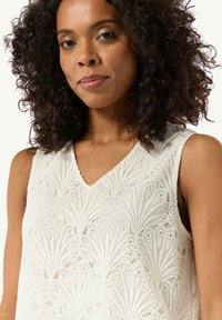 comma ÄRMELLOSES - Camicetta - weiß