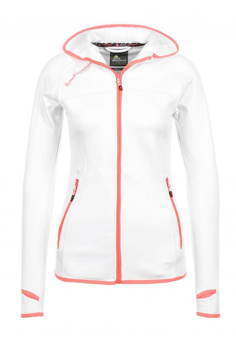 Peak Mountain POLARSHELL FEMME ACAMPUS - Sweat zippé - blanc