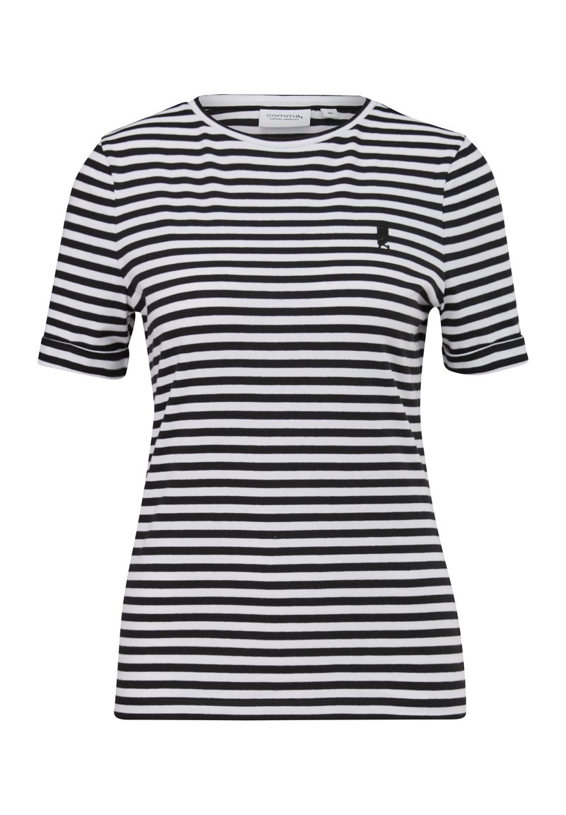 comma casual identity T-shirt print zwart