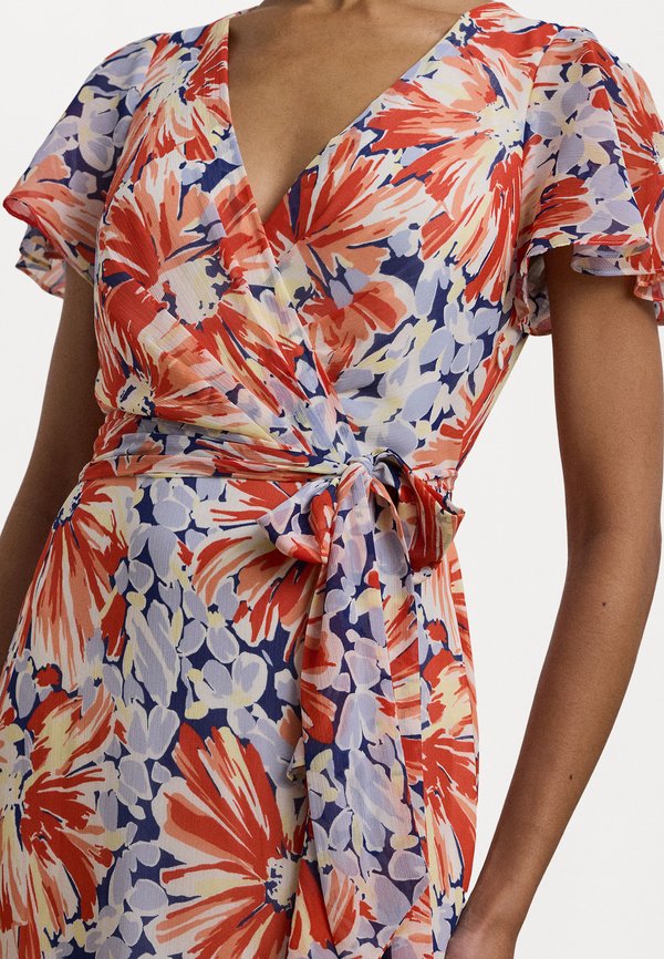 FLORAL BELTED FLUTTER SLEEVE GOWN - Cocktail dress / Party dress2