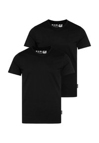 Harlem Soul V-NECK, 2ER-PACK - T-Shirt basic - black   black
