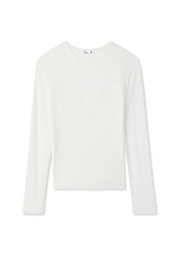 T-SHIRT MANICHE LUNGHE CON INSERTI IN TULLE - Camicetta - bianco lana