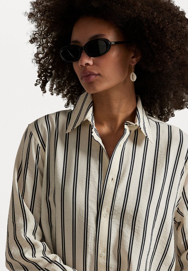 STRIPED SILK BLEND SHIRTDRESS - Shirt dress3