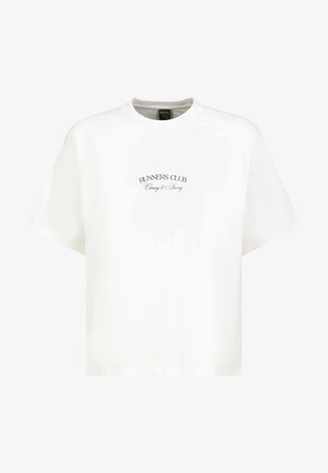 Sublevel, KURZARMSHIRT RUNDHALSAUSSCHNITT SPRUCH OVERSIZED LOOK - T-Shirt print - weiß