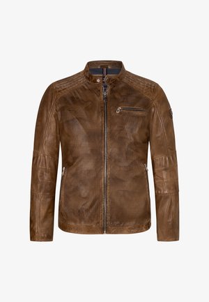 MILESTONE MS MIAMI - Leather jacket - cognac