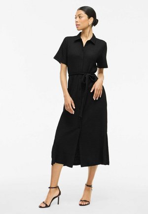 VIGRY MIDI - Skjortekjole - black