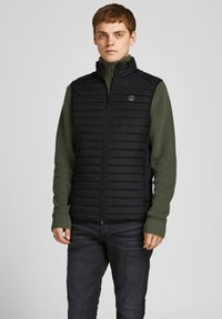 Jack & Jones - JJEMULTI BODYWARMER COLLAR - Vesta - black Miniatura obrázku 1